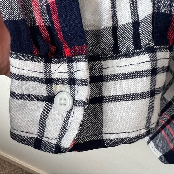 Marine Layer Anita Light Flannel Button Down Plaid Shirt - Picture 6 of 7